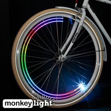 Monkey Light M204R - USB Rechargeable - 40 Lumen Ultrabright Bike Wheel Light - 4 Full Color LEDs - B0761KN68V